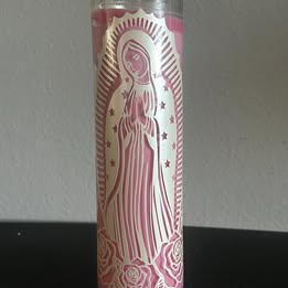 Our Lady of Guadalupe Prayer Candle - Hand-Decorated Devotional Candle