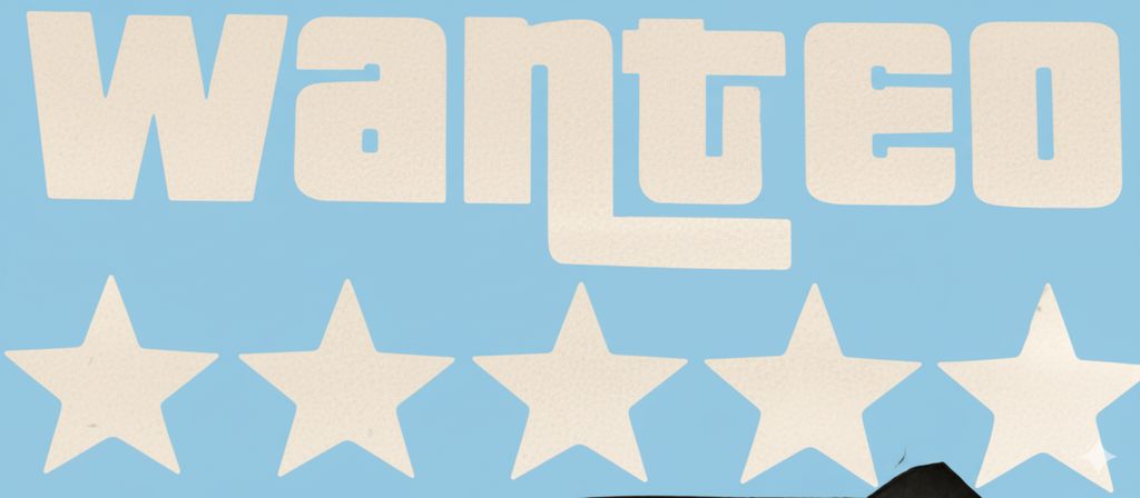 5-Star Wanted Level Vinyl Decal - GTA Inspired Car/Laptop Sticker