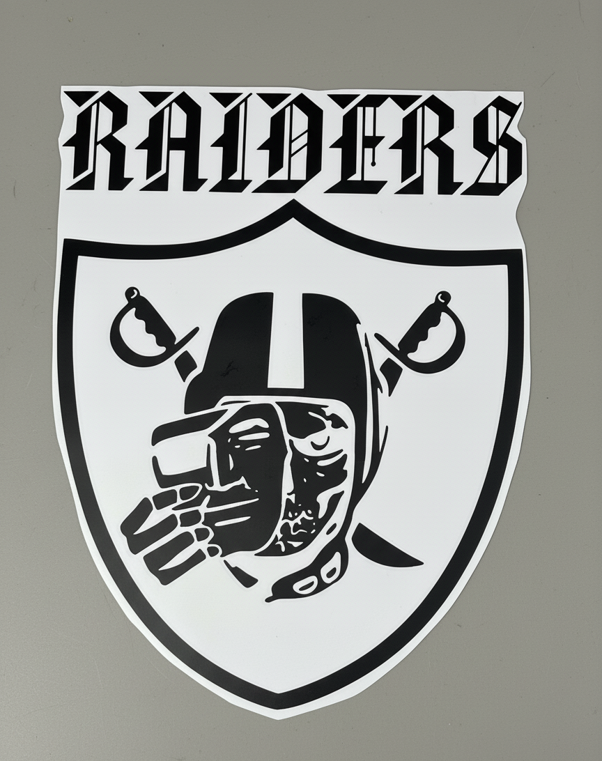 Las Vegas Raiders Shield Logo Vinyl Decal - Official Team Emblem Sticker