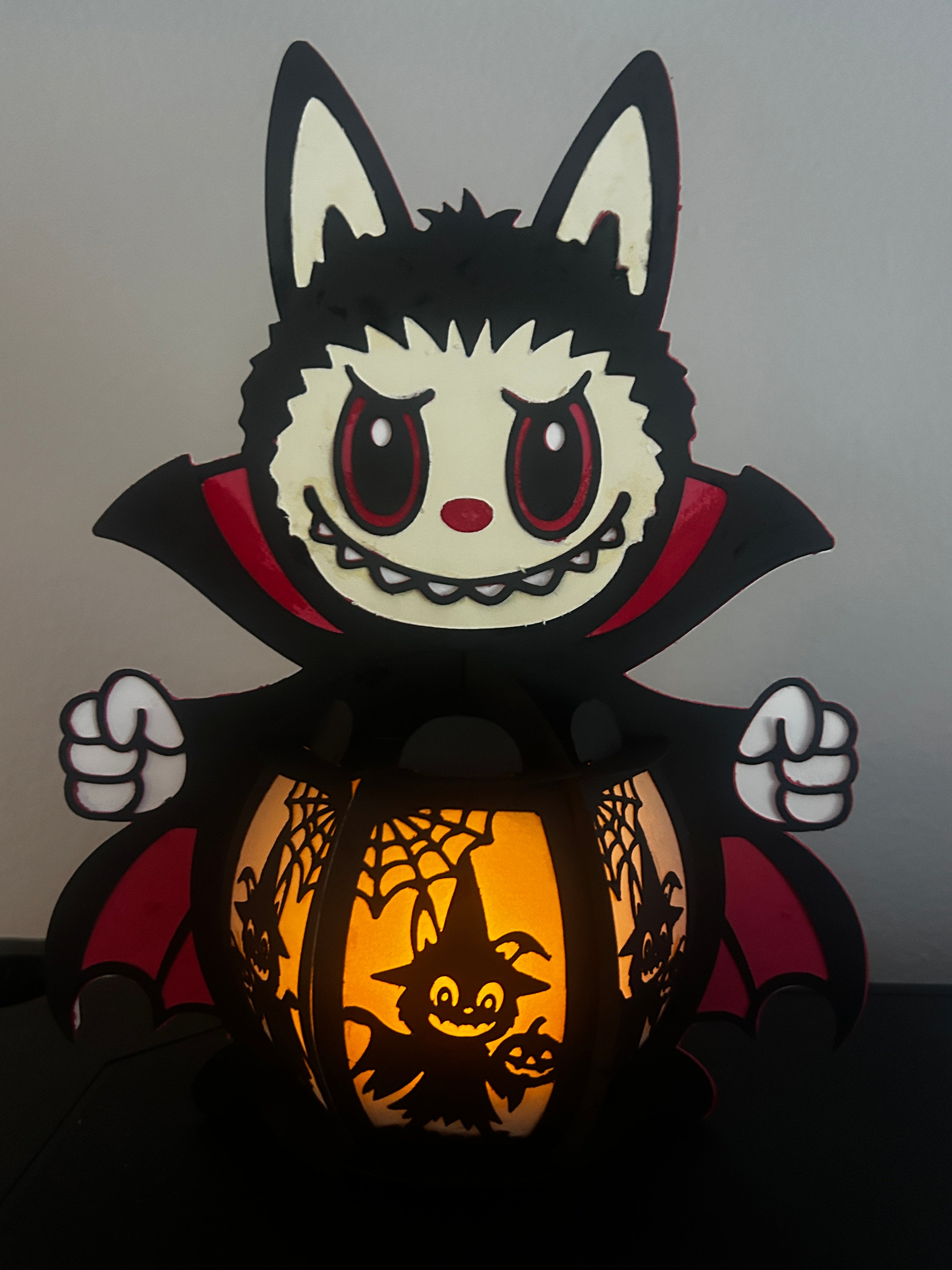 Vampire/Bat Labubu Halloween Lantern - Light-Up Decor
