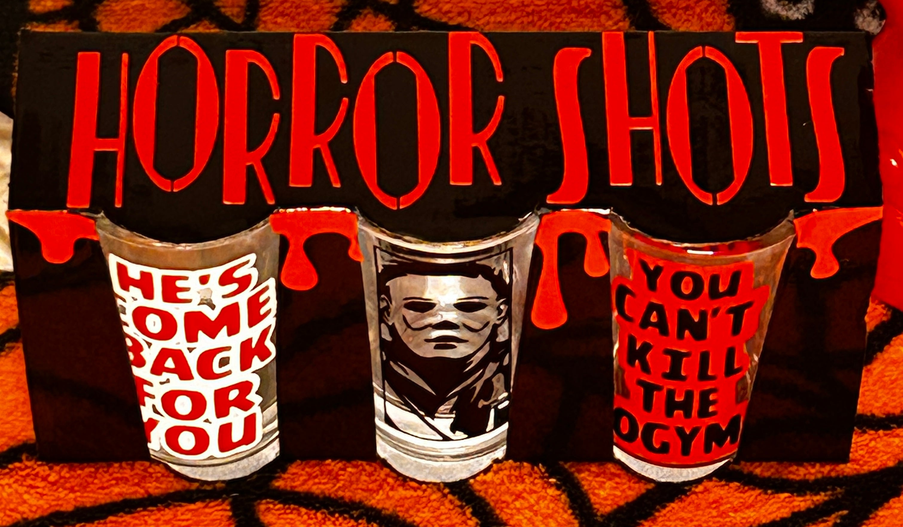 Michael Myers "Horror Shots" Shot Glass Set with Holder