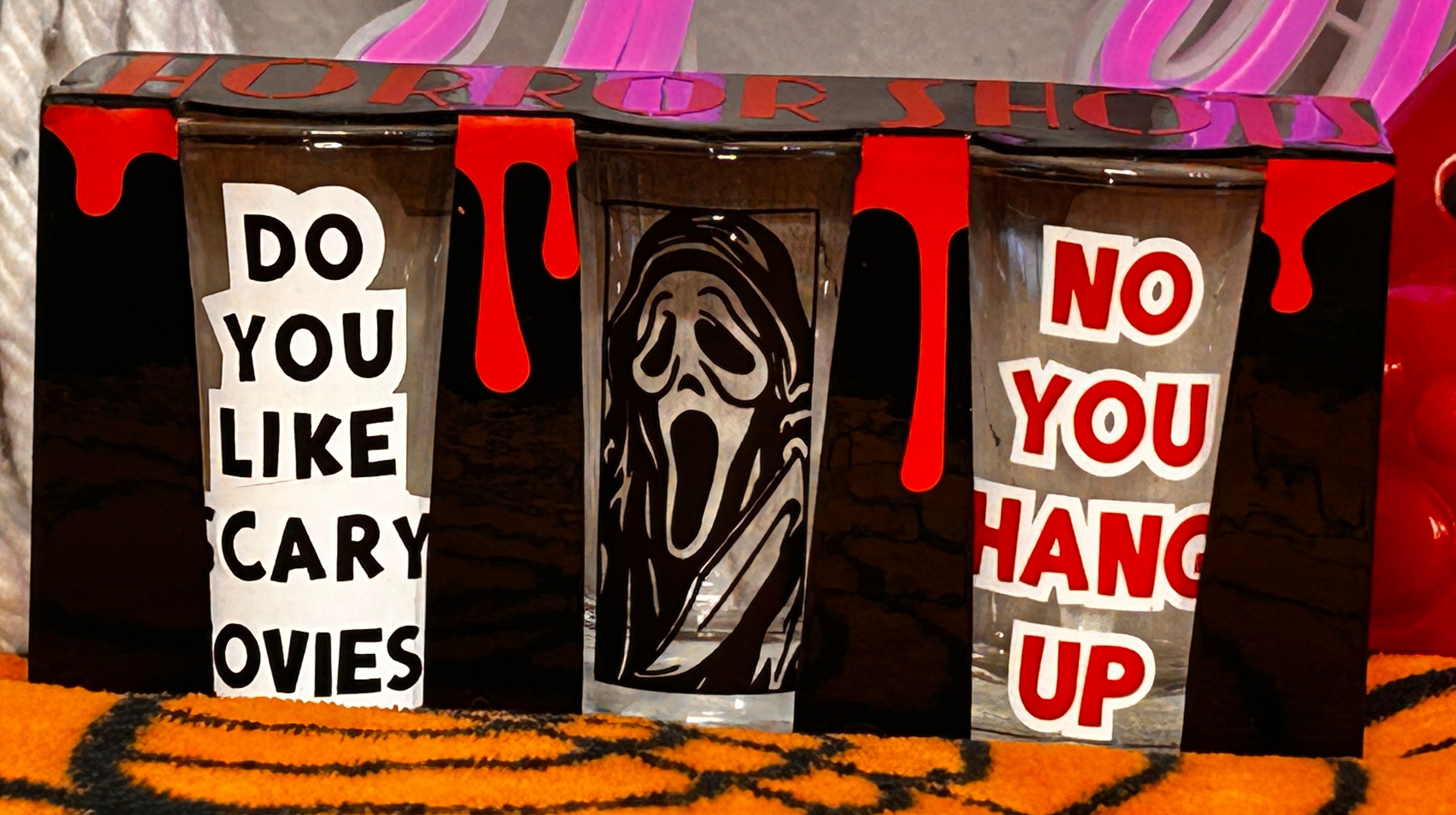 Ghostface "Horror Shots" Shot Glass Set with Display Holder