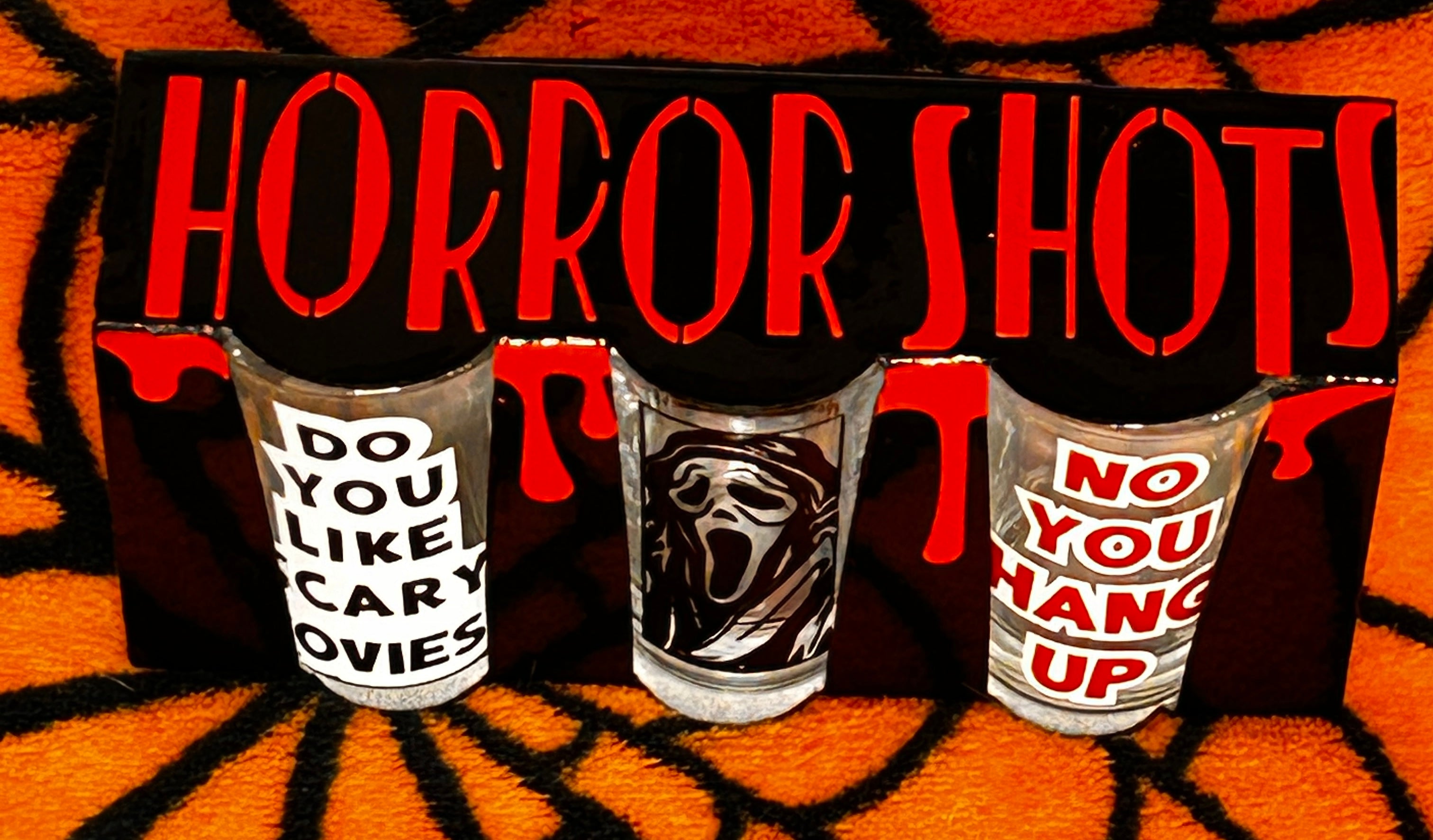 Ghostface "Horror Shots" Shot Glass Set with Display Holder