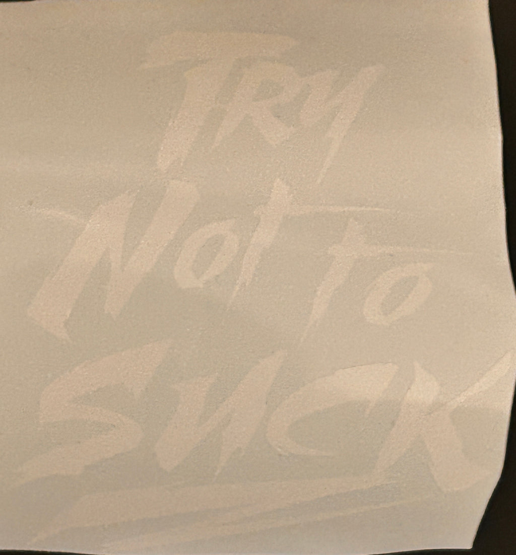 "Try Not To Suck" Motivational Sarcastic Vinyl Decal