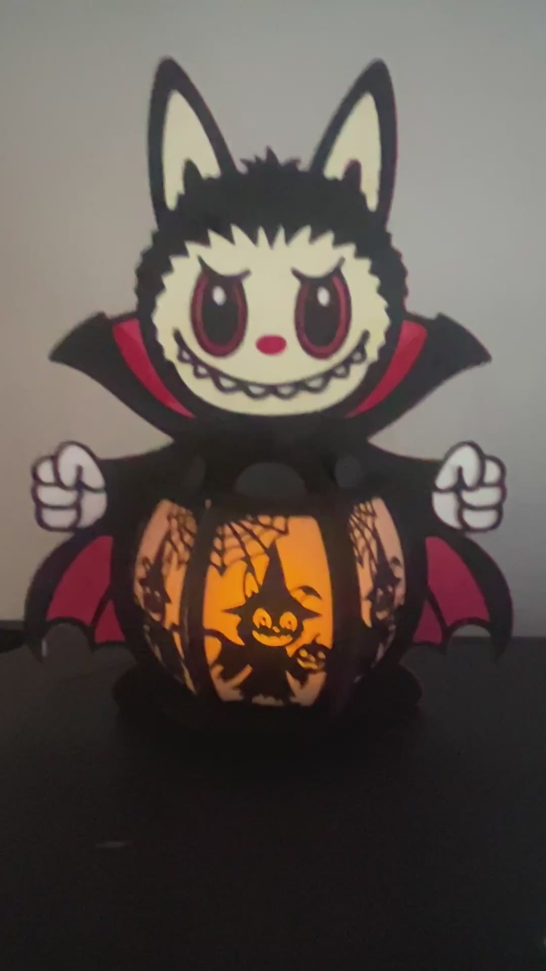 Vampire/Bat Labubu Halloween Lantern - Light-Up Decor
